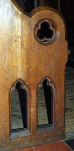Detail of the pews February 2011
